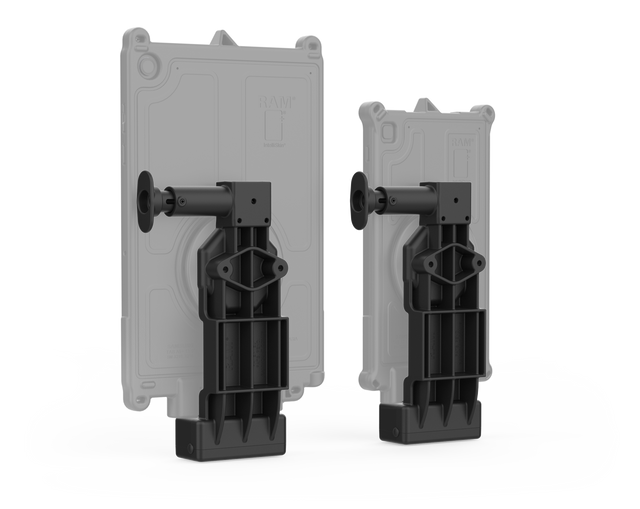 Side by side comparison of two devices with IntelliSkin fitting into the same universal GDS® Uni-Conn™ dock 