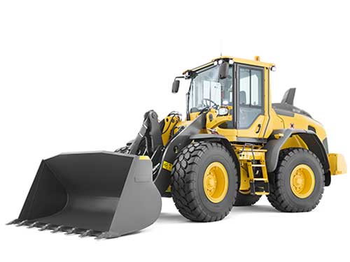 Display gemonteerd in een bouwmachine