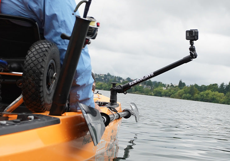 Aluminum Canoe Kayak Slide Track Rails Bracket With Four Holder