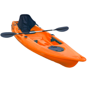 image of an orange kayak.