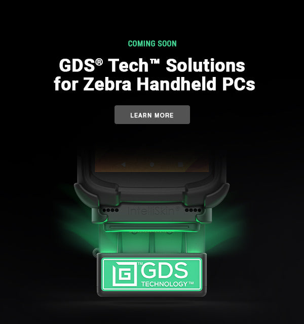 Mobile homepage Image banner featuring GDS Tech Dock and Mounting Solutions for Zebra Handheld Computers