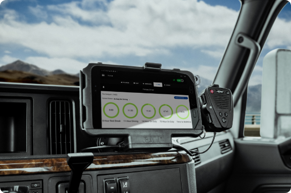 Tabletinstallatie met Push-to-Talk-microfoon