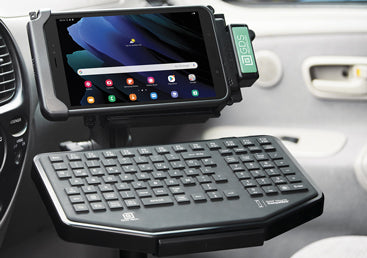 Samsung Tab Active3 in IntelliSkin® and GDS® Vehicle Dock and Keyboard | RAM® Mounts