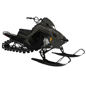 Image of a black snowmobile.