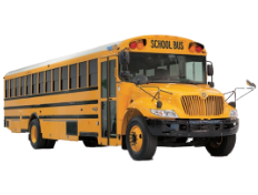 A yellow school bus.