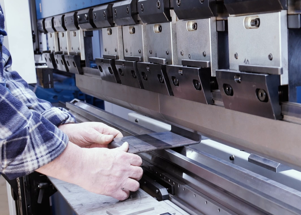 Close-up of manufacturing equipment