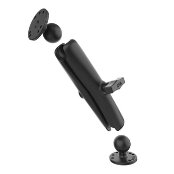 RAM® Double Ball Mount with Two Round Plates - C Size Long