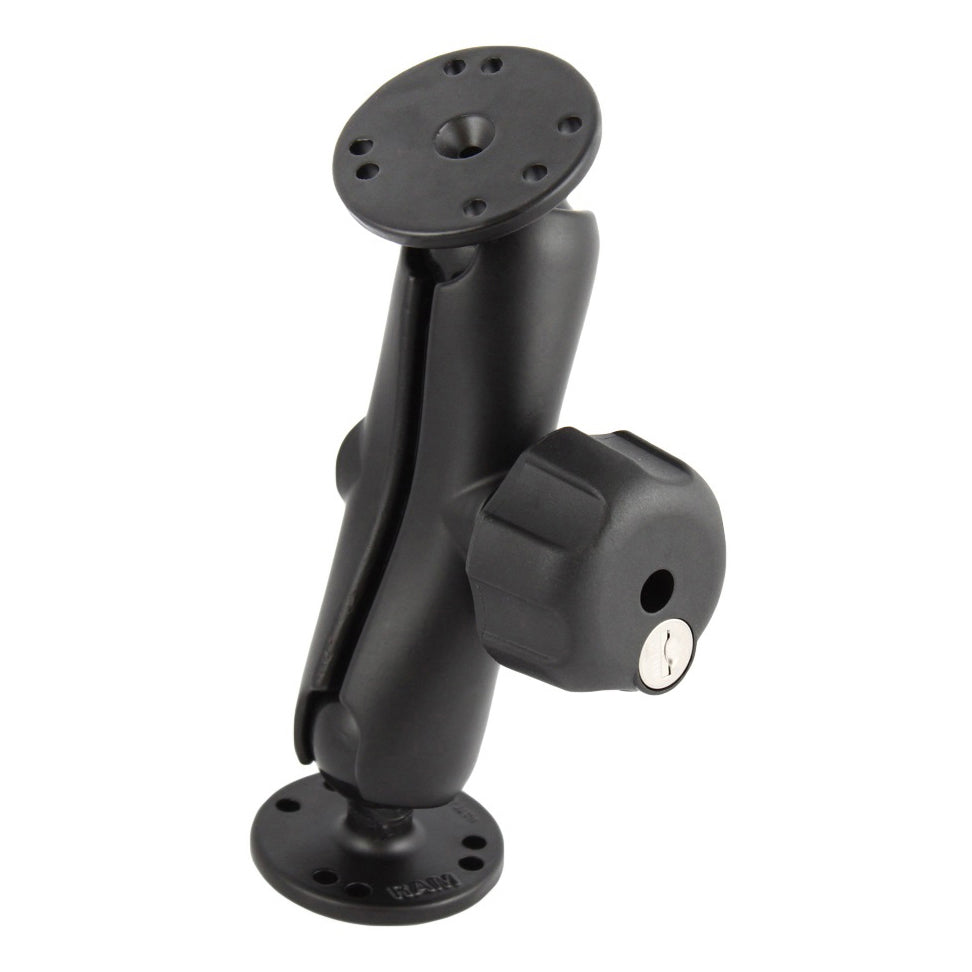 RAM® Double Ball Mount with Key Lock Knob - C Size Medium – RAM Mounts