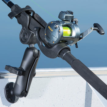 Ram Mounts - Ram Rod Fishing Rod Holder with Ball and Socket Arm - RAM-117B-201U