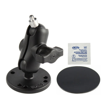 RAM® Adhesive Double Ball Mount with 1/4"-20 Threaded Stud