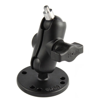 RAM® Drill-Down Double Ball Mount with 1/4"-20 Stud - B Size Short