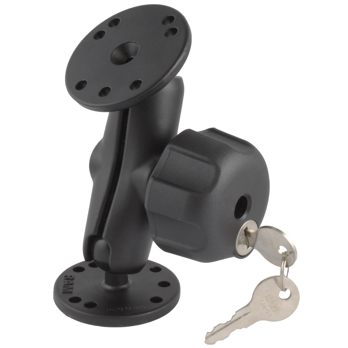 RAM® Double Ball Mount with Key Lock Knob - B Size Medium – RAM Mounts
