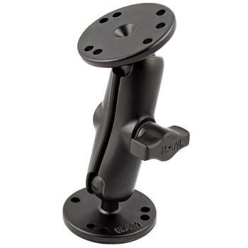 RAM® Universal Double Ball Mount with Two Round Plates - B Size Medium
