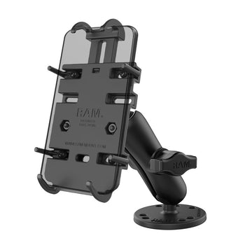 RAM® Quick-Grip™ Spring-Loaded Phone Mount with Drill-Down Base