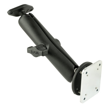 RAM® Double Ball Drill-Down Mount with Diamond Plate & Backer Plate