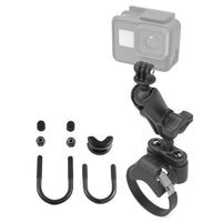 RAM-B-149Z-2-GOP1U:RAM-B-149Z-2-GOP1U_1:RAM® ATV/UTV Handlebar U-Bolt Mount with Action Camera Adapter