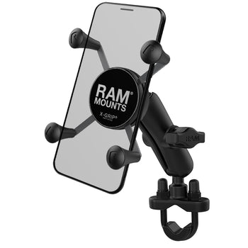 RAM Mounts X-Grip Large Phone Mount with Handlebar U-Bolt Base  RAM-B-149Z-UN10U with Medium Arm for Motorcycle, ATV/UTV, Bike