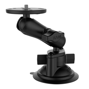 RAM® Twist-Lock™ Suction Cup Mount with Round Plate & 1/4"-20 Stud
