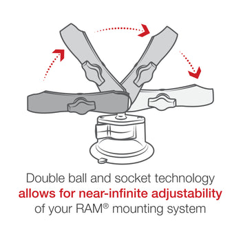 RAM Mounts X-Grip Phone Mount with Twist-Lock Suction Cup Base  RAP-B-166-UN7U with Medium Arm for Vehicle Windshields