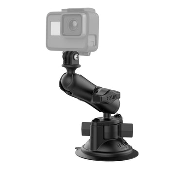 RAM® Twist-Lock™ Suction Cup Mount with Action Camera Adapter - Medium