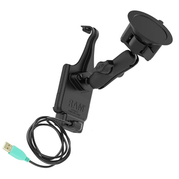 RAM® Powered Suction Cup Mount for Samsung XCover Pro with Charger