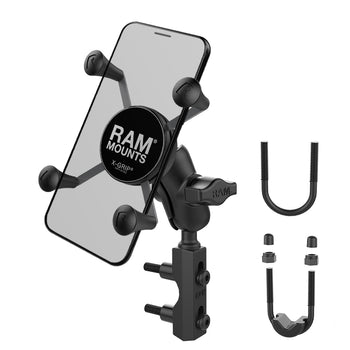 RAM® X-Grip® Phone Mount with Brake/Clutch Reservoir Base - Short