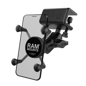 RAM® X-Grip® Phone Mount with Glare Shield Clamp Base
