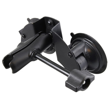 RAM-B-189B-201-ALA1-KRU:RAM-B-189B-201-ALA1-KRU_1:RAM Twist-Lock™ Dual Suction Cup Base with Socket Arm & Retention Knob