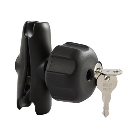 RAM® Double Socket Arm with Key Lock Knob - B Size Medium