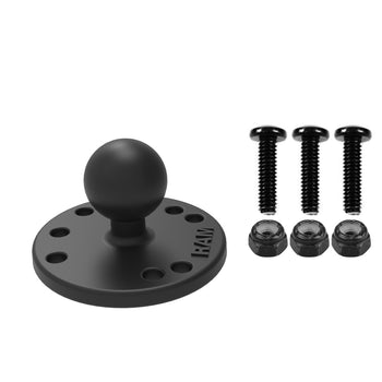 RAM® Round Plate with Ball & Mounting Hardware for Garmin Striker + More