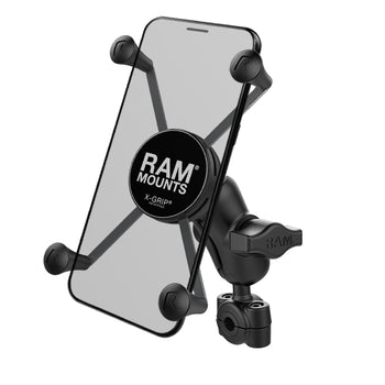 RAM® X-Grip® Large Phone Mount with Torque™ Small Rail Base - Short Arm