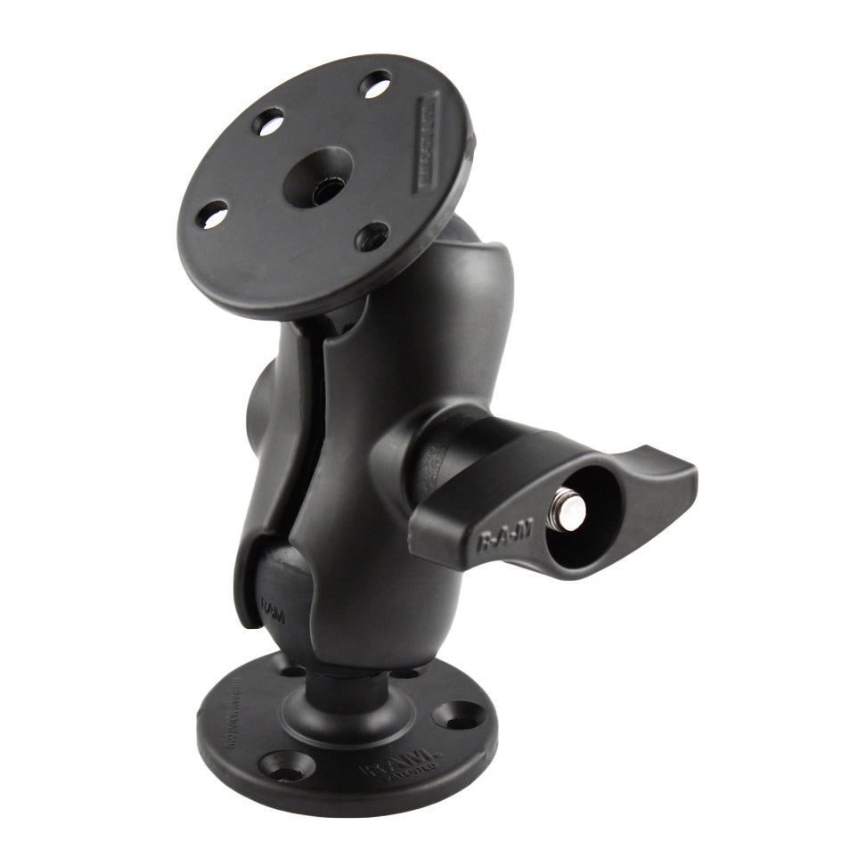 RAM® Double Ball Mount with Two Large Round Plates - D Size Short – RAM ...