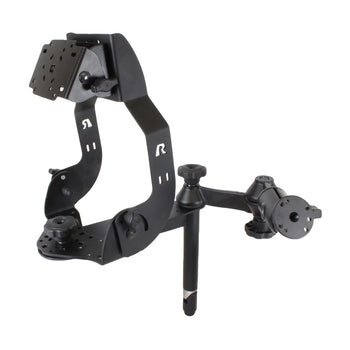RAM® MDT Display Mount with Long Flange, Swing Arms & 8" Upper Pole