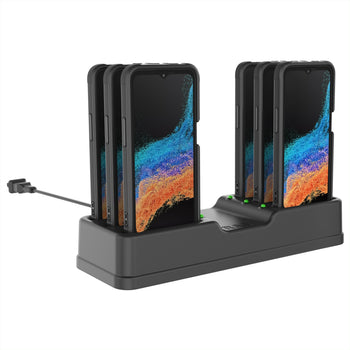RAM-DOCK-6G-SAM84CPU:RAM-DOCK-6G-SAM84CPU_1:RAM 6-Port Charging Dock for Samsung XCover6 Pro With Smart Case