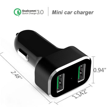 GDS® 2-Port USB Cigarette Charger with Qualcomm® Quick Charge™