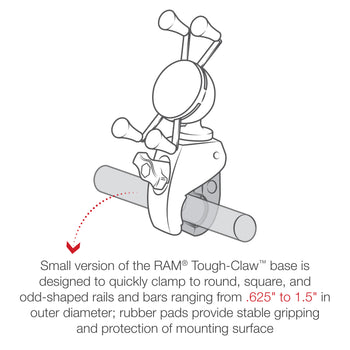 RAM Mounts Universalhalterung Tough-Claw X-Grip Set für Smartphones