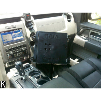 RAM® Laptop Mount with Adjust-A-Pole™ for '04-14 Ford F-150 + More