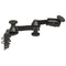 RAM® Vertical Rail Mount with 12" Double Swing Arms and Round Plate