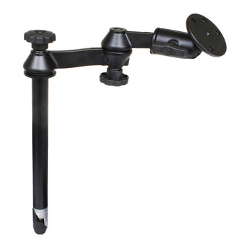RAM® 12" Upper Pole with Double Swing Arms & Large Round Plate