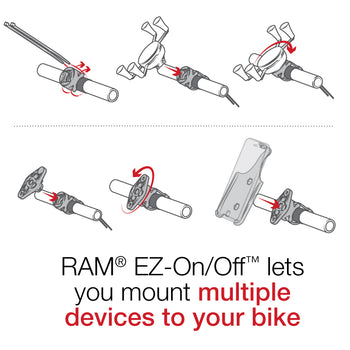 RAM® EZ-On/Off™ Bicycle Mount for Garmin nuvi 220, zumo 220 + More