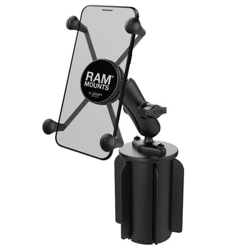 RAM® X-Grip® Large Phone Mount with RAM-A-CAN™ II Cup Holder Base