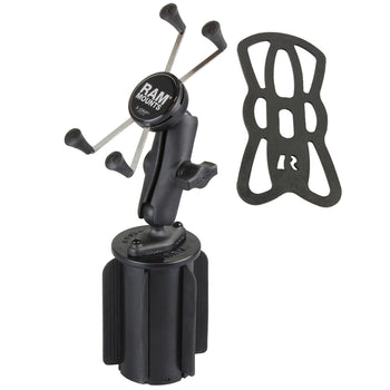 RAM® X-Grip® Large Phone Mount with RAM-A-CAN™ II Cup Holder Base