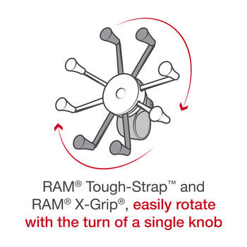 RAM® X-Grip® Phone Mount with RAM® Tough-Strap™ Handlebar Base