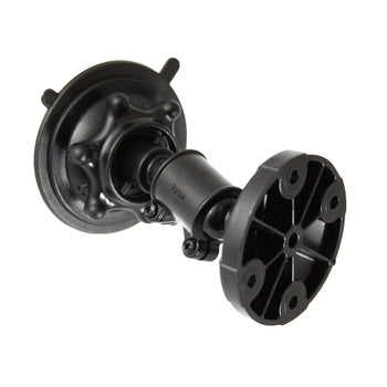 RAM® Snap-Link™ Short Double Socket Suction Cup Mount with Round Plate