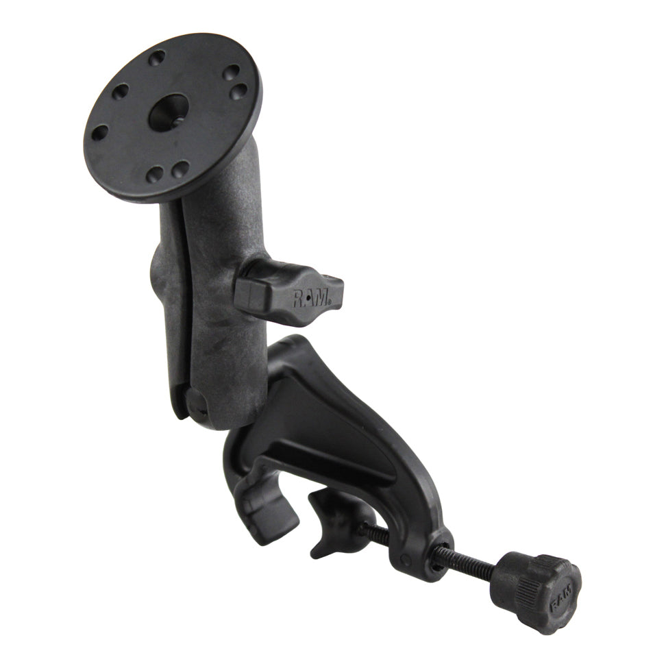 RAM® Yoke Clamp Mount with Composite Socket Arm & Aluminum Round Plate RAM Mounts
