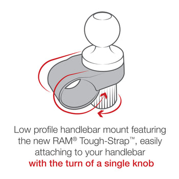 RAM® Quick-Grip™ XL Phone Mount with RAM® Tough-Strap™ Handlebar Base