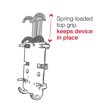 RAM MOUNTS Quick-Grip XL Spring-Loaded Smartphone Mount with Drill-Down Base