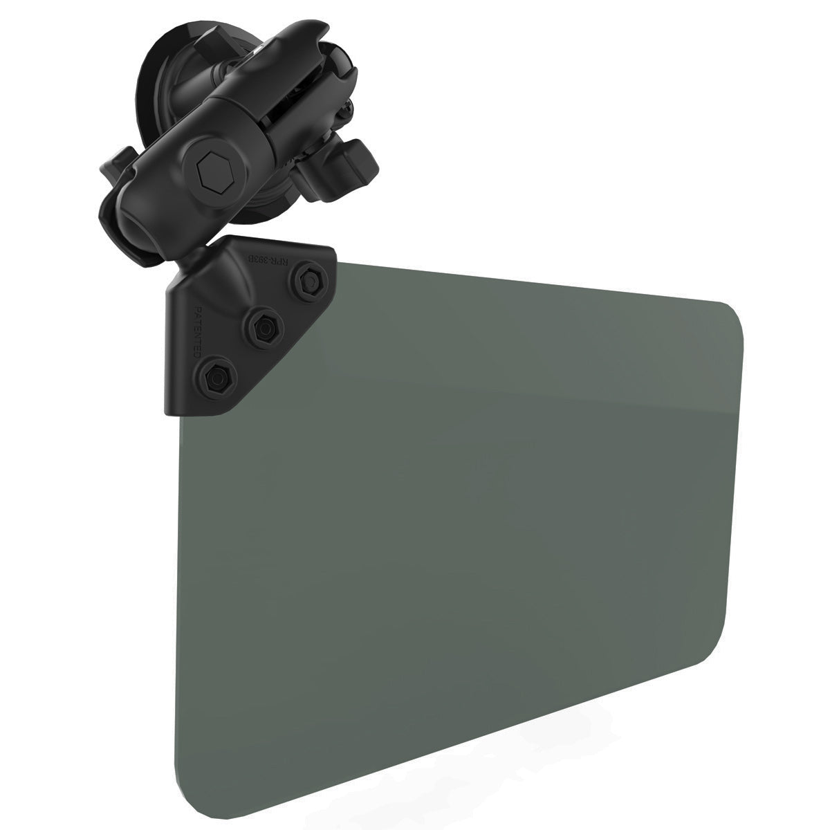 RAM® TwistLock™ Suction Cup Mount with Swivel Socket Arm & Sun Visor