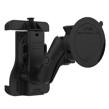 RAM Mounts Motorrad-Halterung mit Quick-Grip Halteschale für Apple MagSafe  kompatible Smartphones - B-Kugel (1