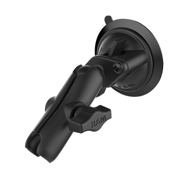 RAM® Twist-Lock™ Suction Cup Base with Double Socket Arm